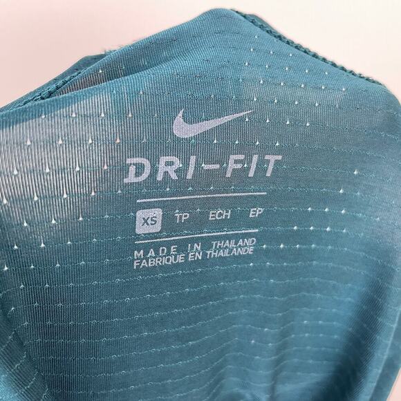 Nike Elastika Elevate Training Tank Top Spell Out Racerback Teal Green - XS - Picture 8 of 8